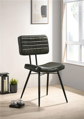 Partridge Padded Side Chairs Espresso and Black (Set of 2) - 110652
