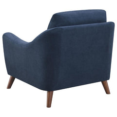 Gano Upholstered Sloped Arm Accent Chair Navy Blue - 509516