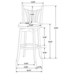 Lambert Pub Height Swivel Bar Stool with Upholstered Seat Dark Cherry - 182509