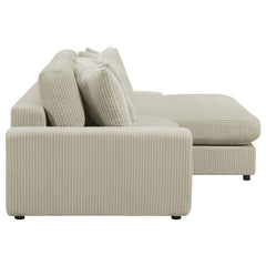 Blaine Upholstered Reversible Chaise Sectional Sofa Sand - 509899