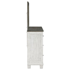 Lilith 7-drawer Dresser with Mirror Distressed White - 224473M