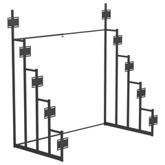 Duarto 5-tier Headboard Display Rack Black - 301301
