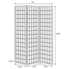 Carrie 3-Panel Room Divider Folding Shoji Screen Black - 4622