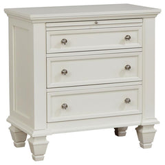 Sandy Beach 4-piece Queen Bedroom Set Cream White - 201301Q-S4