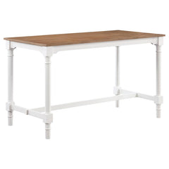 Martina 5-piece Rectangular Counter Height Dining Set with Stools Brown and White - 150375