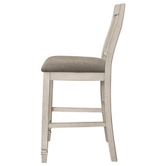 Sarasota Slat Back Counter Height Chairs Grey and Rustic Cream (Set of 2) - 192819
