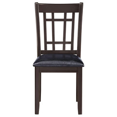 Lavon Padded Dining Side Chairs Espresso and Black (Set of 2) - 102672