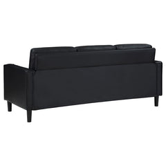 Ruth 3-piece Upholstered Track Arm Sofa Set Black - 508361-S3