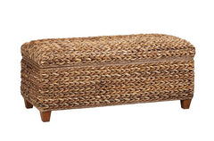 Laughton Hand-Woven Banana Leaf Storage Trunk Amber - 500215