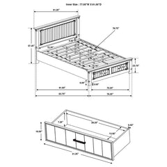 Brenner 4-piece Eastern King Bedroom Set Rustic Honey - 205260KE-S4