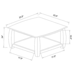 Dixon 3-piece Rectangular Wood Coffee Table Set Espresso - 701078-S3