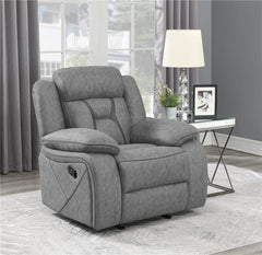Higgins Upholstered Glider Recliner Chair Grey - 602263