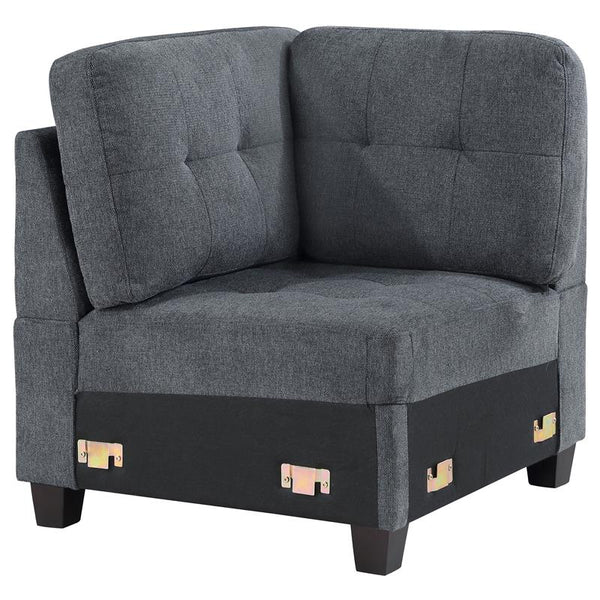 Georgina Upholstered Corner Chair Steel Grey - 551702