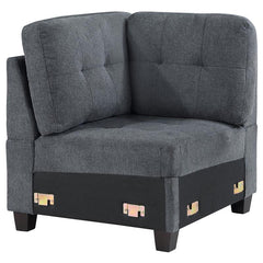 Georgina Upholstered Corner Chair Steel Grey - 551702