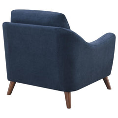 Gano Upholstered Sloped Arm Accent Chair Navy Blue - 509516