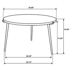 Pilar Round Solid Wood Top Coffee Table Natural and Black - 703608