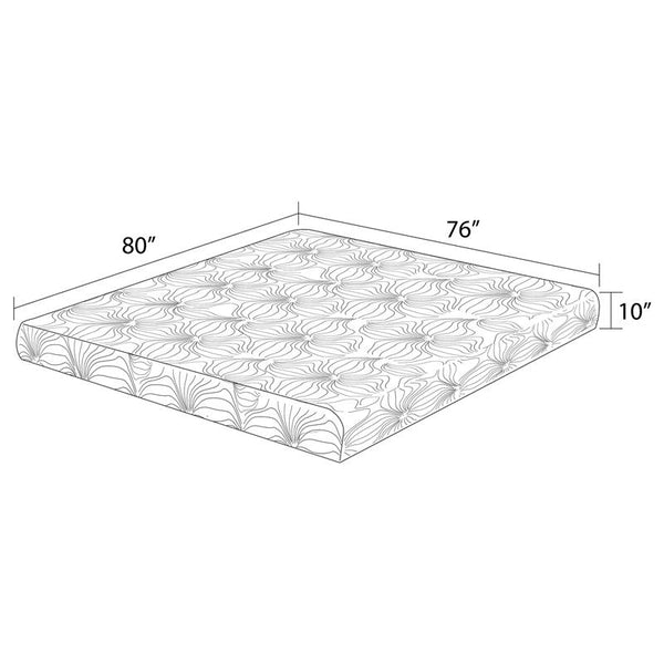 Key 10" Eastern King Memory Foam Mattress White - 350064KE