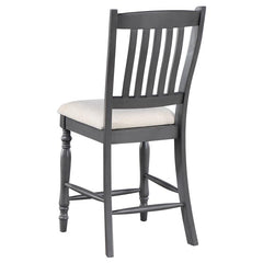 Wiley 5-piece Square Spindle Legs Counter Height Dining Set Beige and Grey - 120576