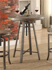 Bartlett Adjustable Swivel Bar Table Brushed Nutmeg - 101811