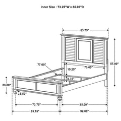 Franco Wood California King Panel Bed Burnished Oak - 200971KW
