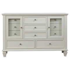 Sandy Beach 4-piece Queen Bedroom Set Cream White - 201301Q-S4