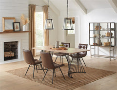 Aiken Upholstered Tufted Side Chairs Brown (Set of 4) - 107853