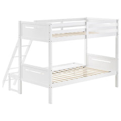 Littleton Wood Twin Over Full Bunk Bed White - 405052WHT