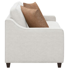 Christine 2-piece Upholstered Sloped Arm Sofa Set Beige - 552061-S2