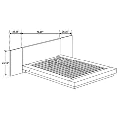 Jessica 5-piece Queen LED Bedroom Set Cappuccino - 200711Q-S5P