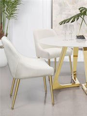 Mayette Parsons Wingback Dining Side Chairs Ivory (Set of 2) - 107562