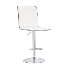 Ashbury Upholstered Adjustable Bar Stools White and Chrome (Set of 2) - 122089
