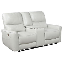 Greenfield 2-piece Power Reclining Sofa Set Ivory - 610261P-S2