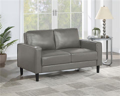 Ruth Upholstered Track Arm Loveseat Grey - 508366