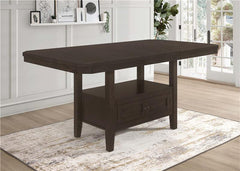 Prentiss Rectangular Counter Height Table with Butterfly Leaf Cappuccino - 193108