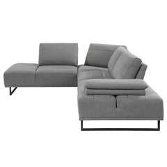 Arden Upholstered Sectional Sofa with Adjustable Back Taupe - 508888
