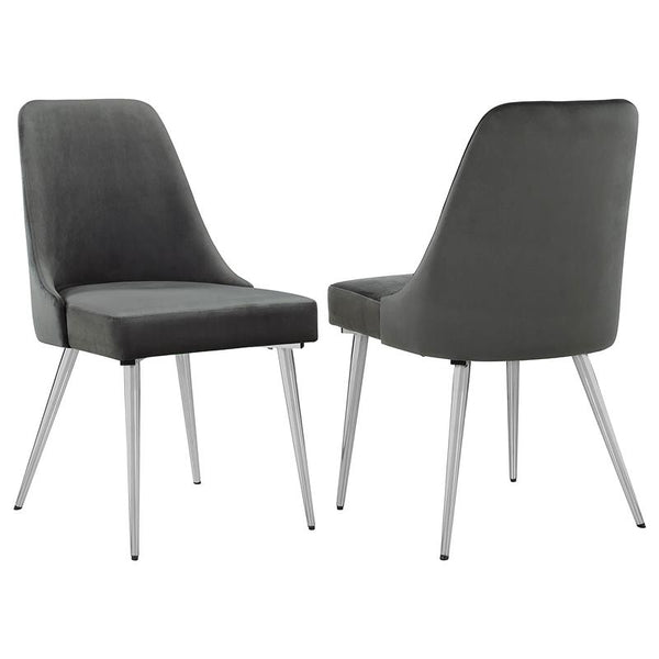 Cabianca Curved Back Side Chairs Grey (Set of 2) - 191442