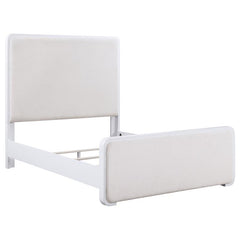 Anastasia Upholstered Queen Panel Bed Pearl White - 224751Q