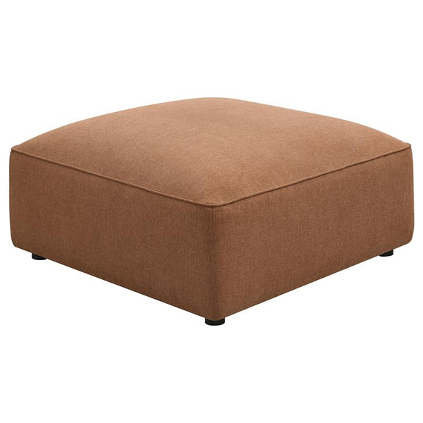 Jennifer Square Upholstered Ottoman Terracotta - 551593