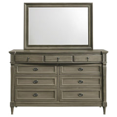 Alderwood 9-drawer Dresser with Mirror French Grey - 223123M