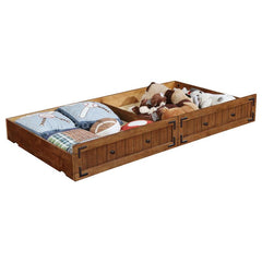 Oakdale Wood Storage Trundle Rustic Honey - 300676