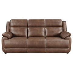 Ellington Upholstered Padded Arm Sofa Dark Brown - 508281