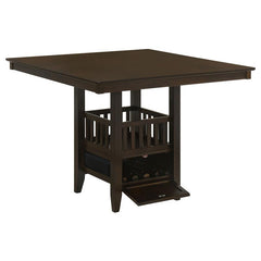 Jaden Square Counter Height Table with Storage Espresso - 100958