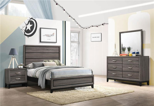 Watson 4-piece Full Bedroom Set Grey Oak - 212421F-S4
