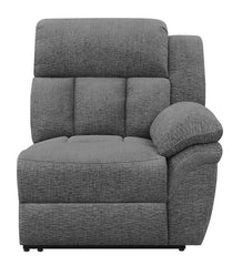 Bahrain Upholstered RAF Recliner Charcoal - 609540RR