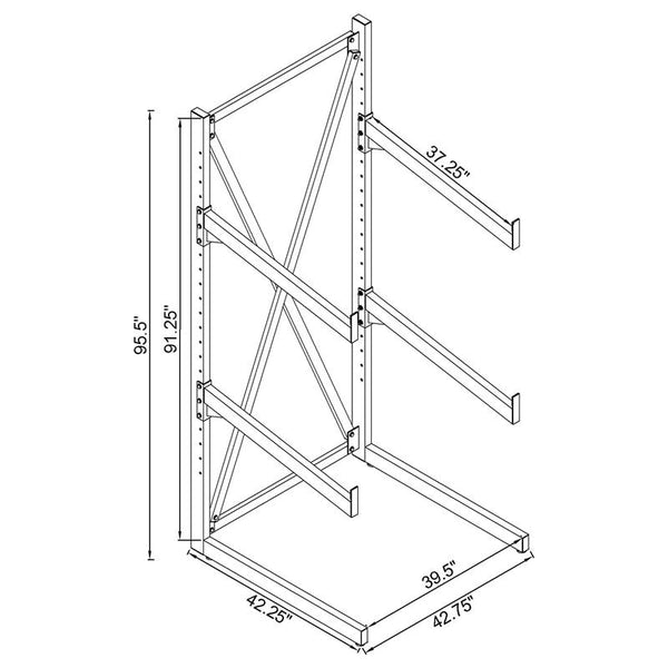 Wright 3-tier Sofa Display Rack Black - 500500