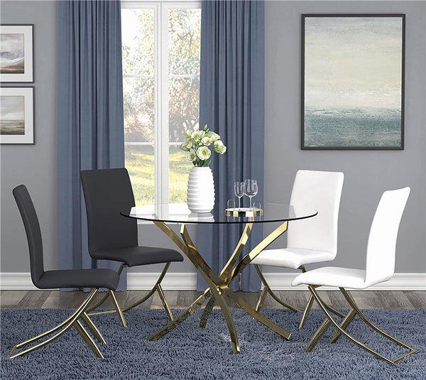 Carmelia Upholstered Side Chairs Black (Set of 4) - 105172