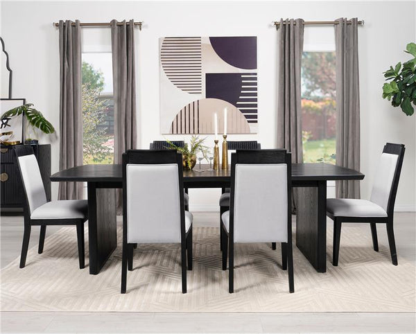 Brookmead Rectangular Dining Table with 18" Removable Extension Leaf Black - 108231