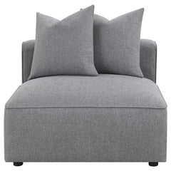 Jennifer Upholstered Armless Chair Grey - 551594