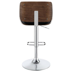 Folsom Upholstered Adjustable Bar Stool Black and Chrome - 130502