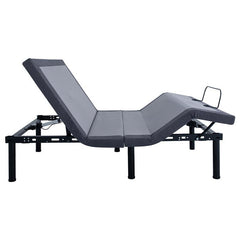 Negan Eastern King Adjustable Bed Base Grey and Black - 350132KE